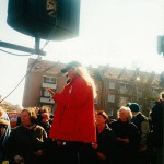 Sabrina bei der Außenmoderation der "Mission Morningshow" im Stadtkern von Gransee