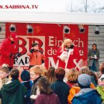 Sabrina bei der Moderation der "Mission Morningshow" zum Karneval in Oranienburg.