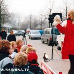 Sabrina bei der Moderation der "Mission Morningshow" zum Karneval in Oranienburg.