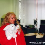 Sabrina bei der Moderation der "Mission Morningshow" zum Karneval in Oranienburg.