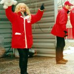 Sabrina bei der Moderation der "Mission Morningshow" zum Karneval in Oranienburg.