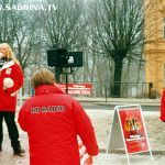 Sabrina bei der Moderation der "Mission Morningshow" zum Karneval in Oranienburg.