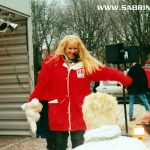 Sabrina bei der Moderation der "Mission Morningshow" zum Karneval in Oranienburg.