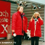 Sabrina bei der Moderation der "Mission Morningshow" zum Karneval in Oranienburg.