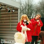 Sabrina bei der Moderation der "Mission Morningshow" zum Karneval in Oranienburg.