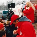 Sabrina bei der Moderation der "Mission Morningshow" zum Karneval in Oranienburg.