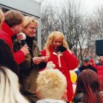 Sabrina bei der Moderation der "Mission Morningshow" zum Karneval in Oranienburg.