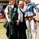 Sabrina als Dachdeckerin und Moderatorin eines Promotion-Events in Weimar.