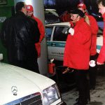 Sabrina Lange auf Mission Morningshow an einer Tankstelle in Berlin-Marzahn
